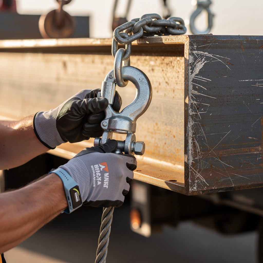Specialty Crane & Rigging team operating heavy crane equipment for a professional rigging and transportation project in Santa Barbara